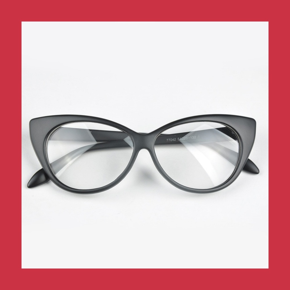 CAT EYES WOMEN BLACK MATTE  SUNGLASSES